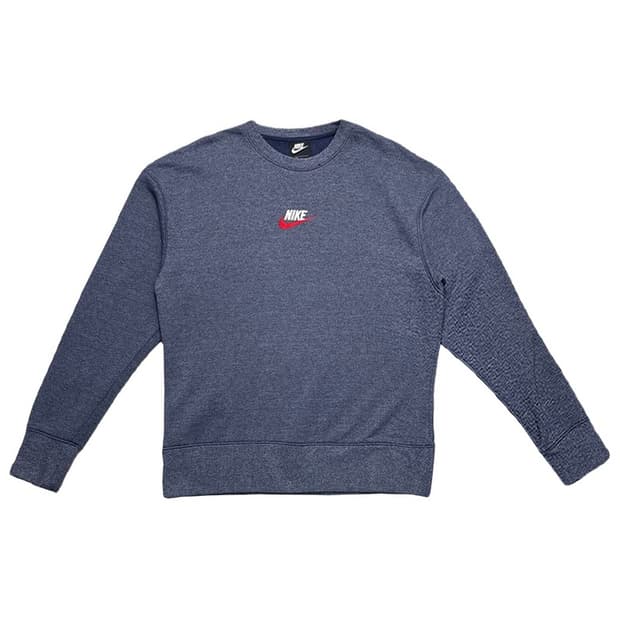 NIKE 미드 스우시 헤리티지 맨투맨 네이비 M