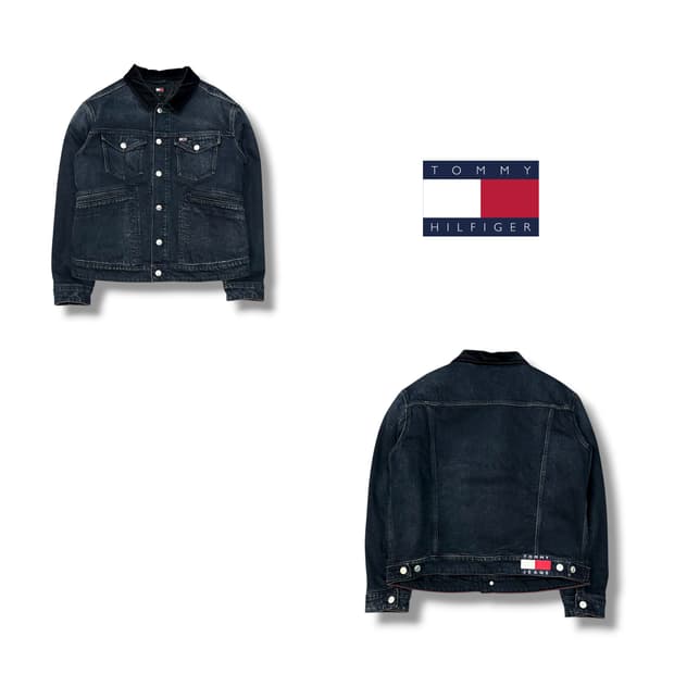  타미힐피거 코듀로이 카라 데님 트러커자켓 y14116