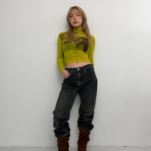 Levi’s  509-02 흑청 와이드 팬츠 