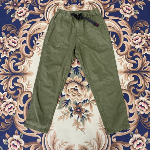 (XS)그라미치 Gramicci 코튼 밴딩팬츠(올리브)