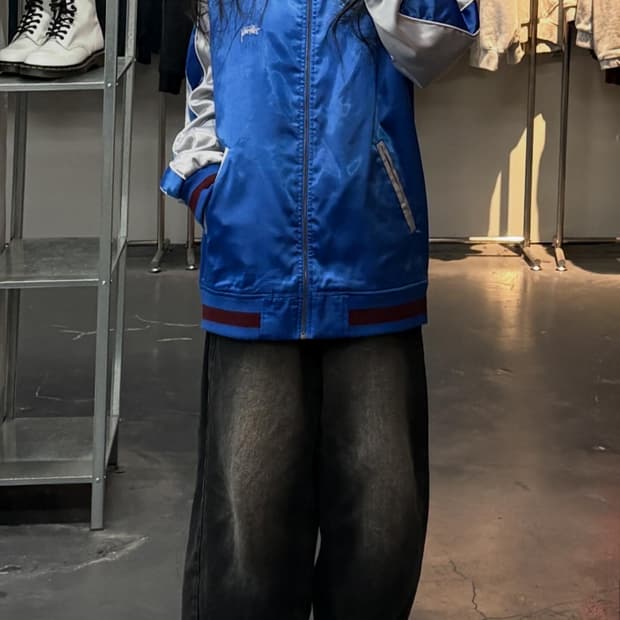 스투시 월드투어 35주년 호랑이 자수 스카쟌 A3594