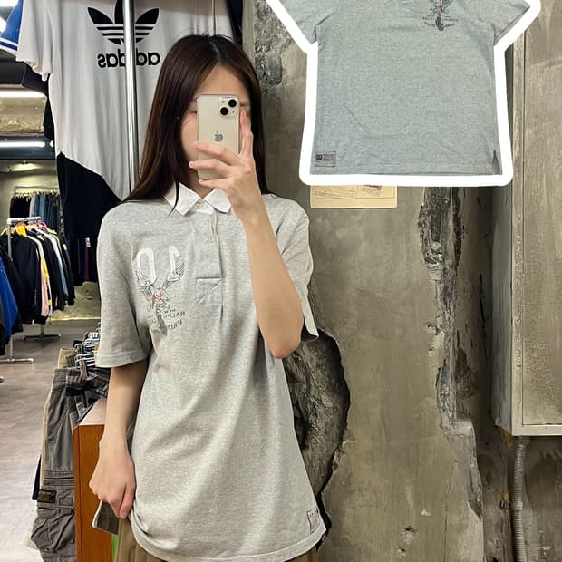 폴로 랄프로렌 반팔 카라티 그레이 L #csz916