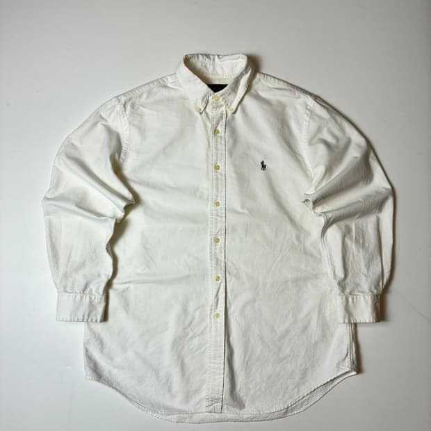 폴로 랄프로렌 옥스포드 자수 로고 화이트 셔츠 PN8092