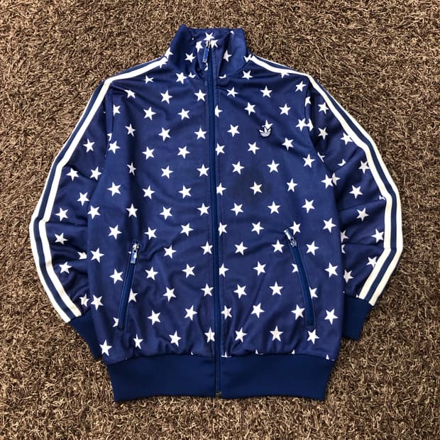아디다스 제레미스캇 별 스타 패턴 져지 트랙 자켓