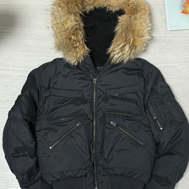 랄프로렌 숏패딩 코요테퍼 s