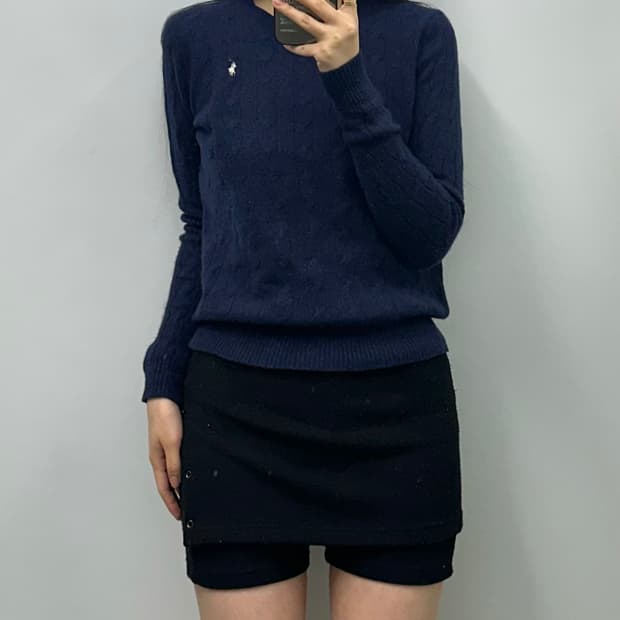 폴로 랄프로렌 신형 네이비 꽈배기 니트