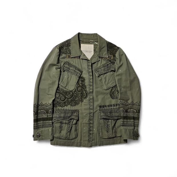 데님앤서플라이 랄프로렌 자수로고 정글 퍼티그 자켓 S