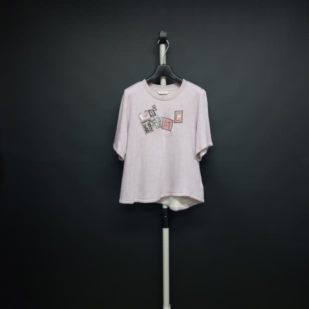 타임 TIME 춘하추 반팔 니트형 티 F 33-66