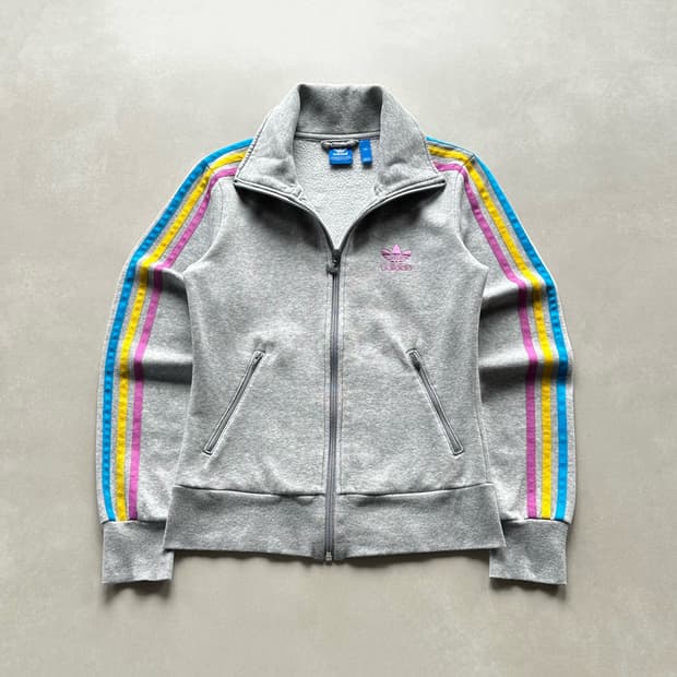 [XS]아디다스 파이어버드 그레이 스웻 코튼 트랙탑 져지