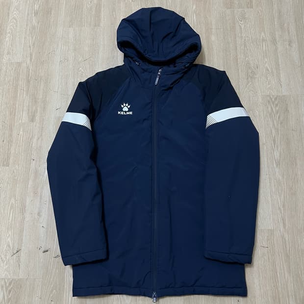 켈미 남성 로고 후드 롱패딩 L/100 