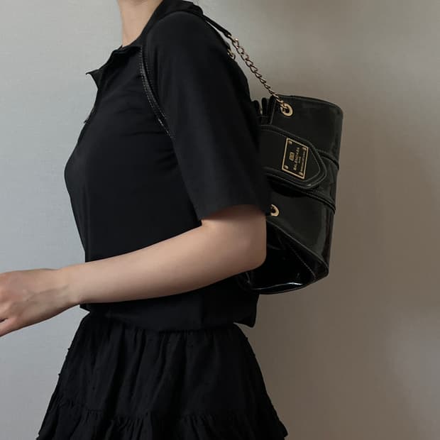 BALENCIAGA 00's Enamel Shoulder Bag (금강)