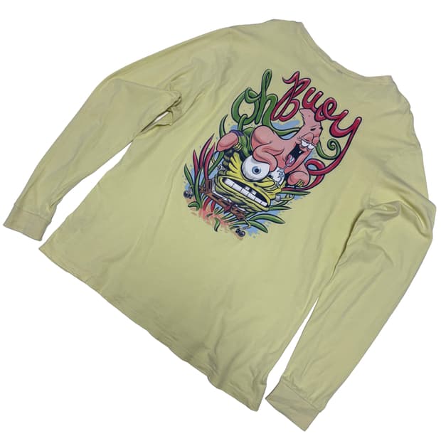 'Oh Buoy' 백로고 페일 옐로우 롱슬리브