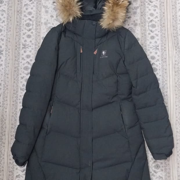 블랙야크 퍼 후드 롱패딩 95