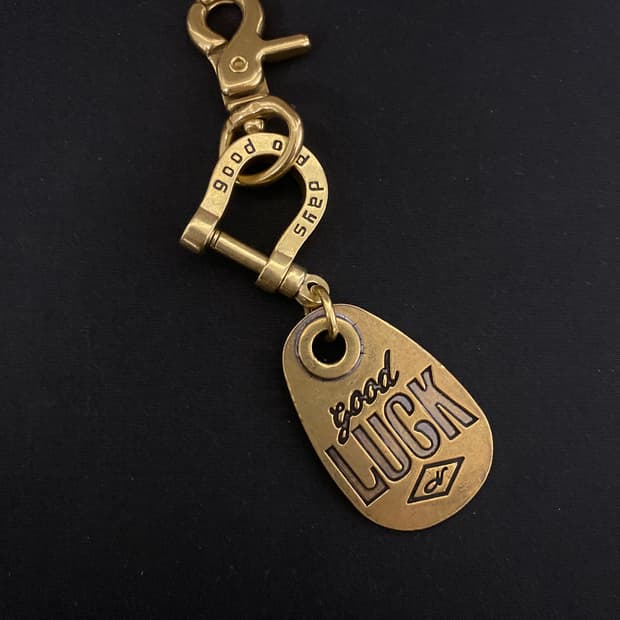 LUCK 빈티지 황동 키링