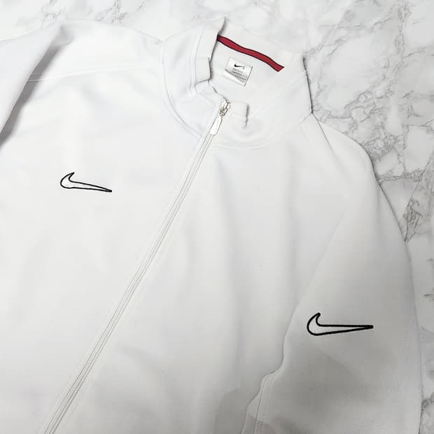 나이키 90s 더블스우시 화이트 트레이닝 져지 자켓