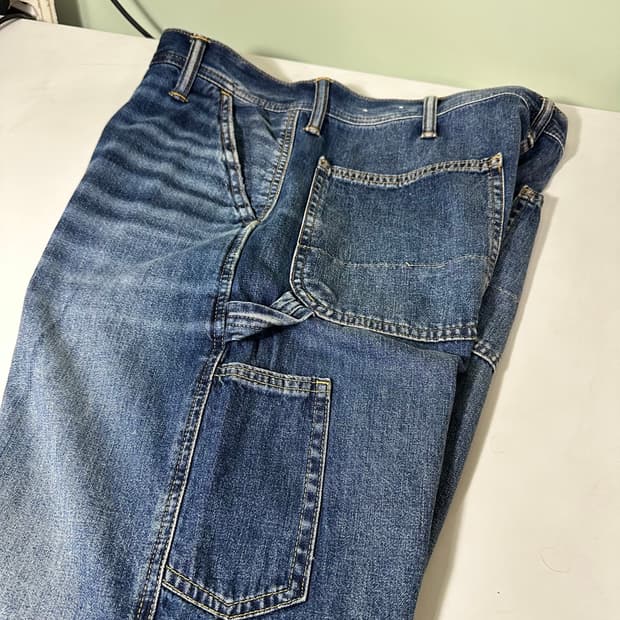 M-L 32 아메리칸이글 레귤러핏 중청워시드 데님팬츠
