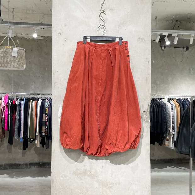 캐피탈 오렌지 레드 코듀로이 사루엘 팬츠