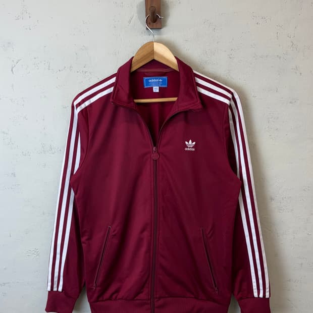 아디다스 파이어버드 버건디 트랙탑 져지