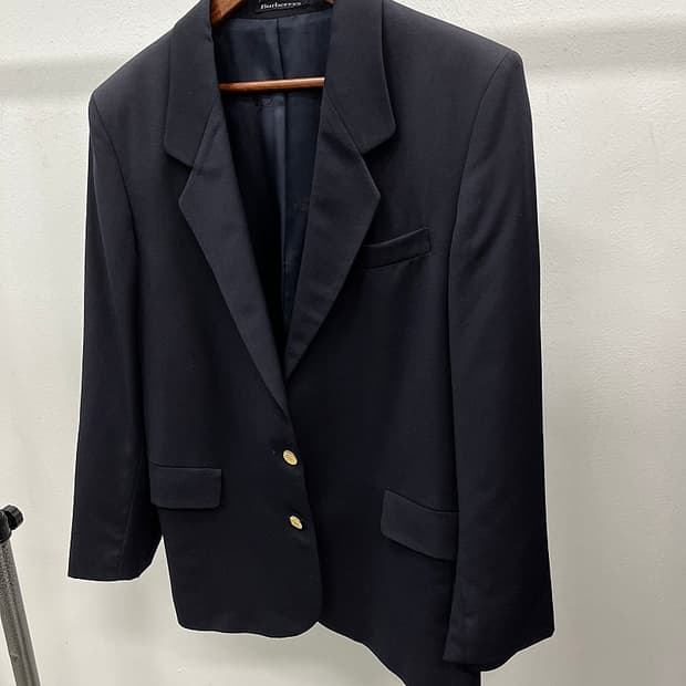 여) 버버리 네이비 금장자켓 
