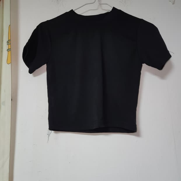 크롭 라운드 반팔티 F(S)