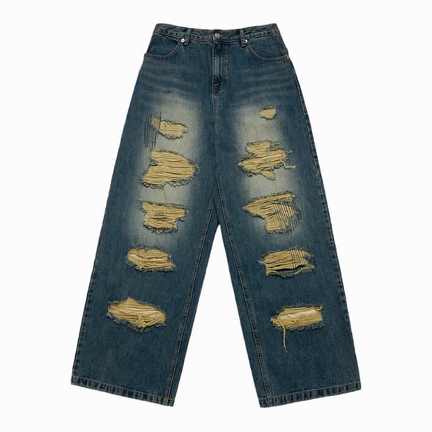 아크메드라비 DAMAGE STITCH DENIM PANTS 데님 청바지