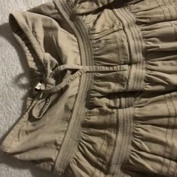 폴로 진스 베이지 캉캉 스커트 치마 빈티지