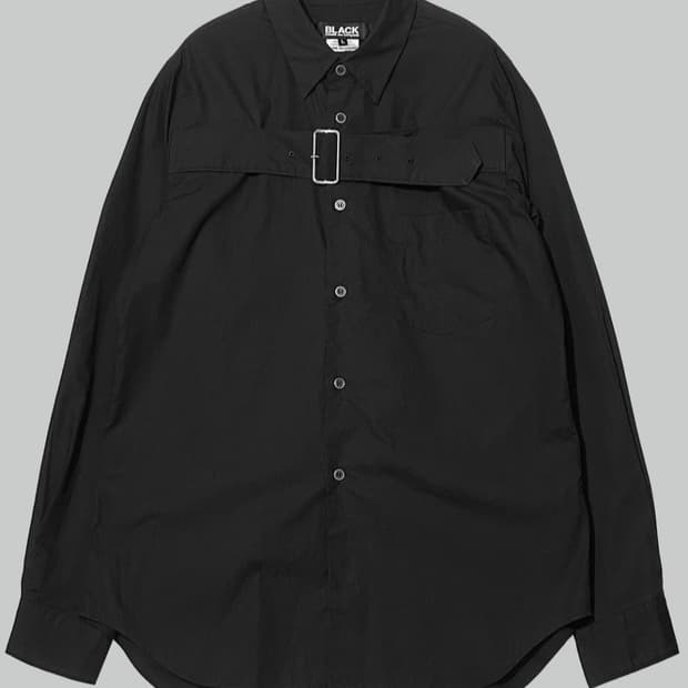 꼼데가르송 블랙 벨트 셔츠