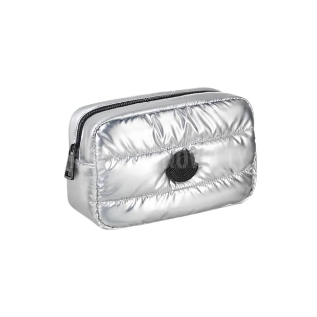  몽클레어 패딩파우치 골프파우치 퀄팅파우치 실버