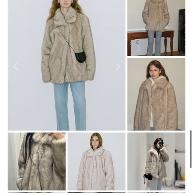 시눈 퍼자켓 애쉬브라운