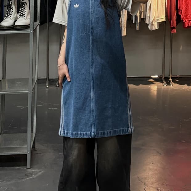 아디다스 아디컬러 데님 3S 탱크 드레스 A3726