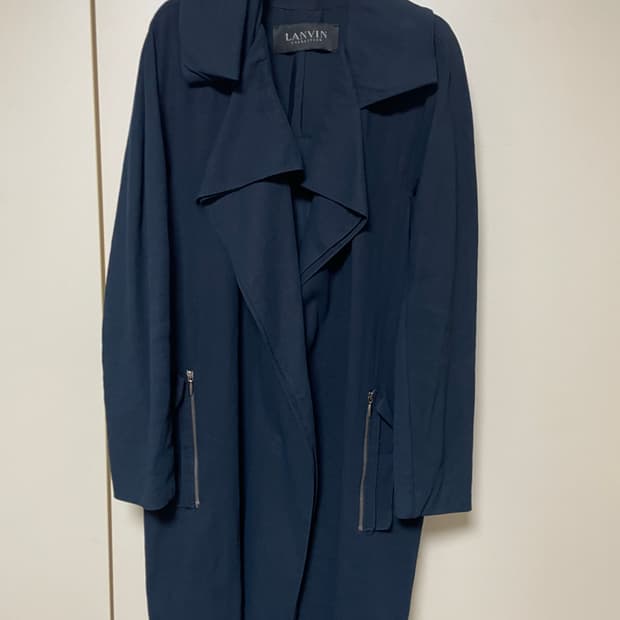 LANVIN 네이비 트렌치 코트 82사이즈