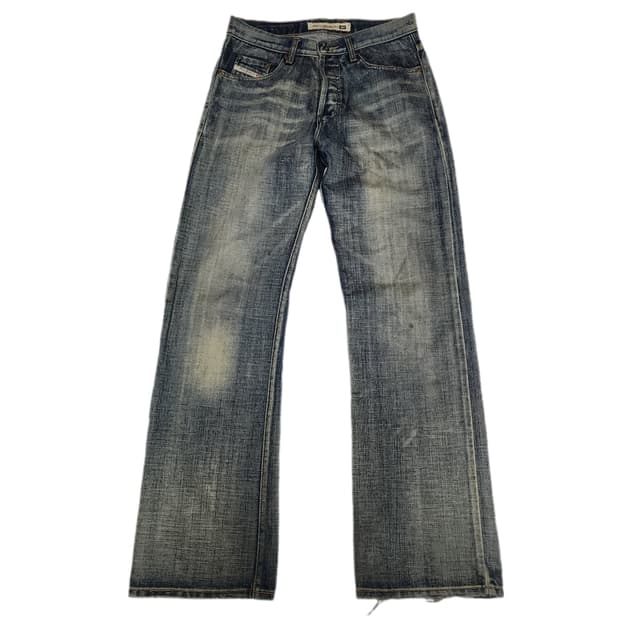 90's 빈티지 디젤 워시드 세미부츠컷 데님팬츠