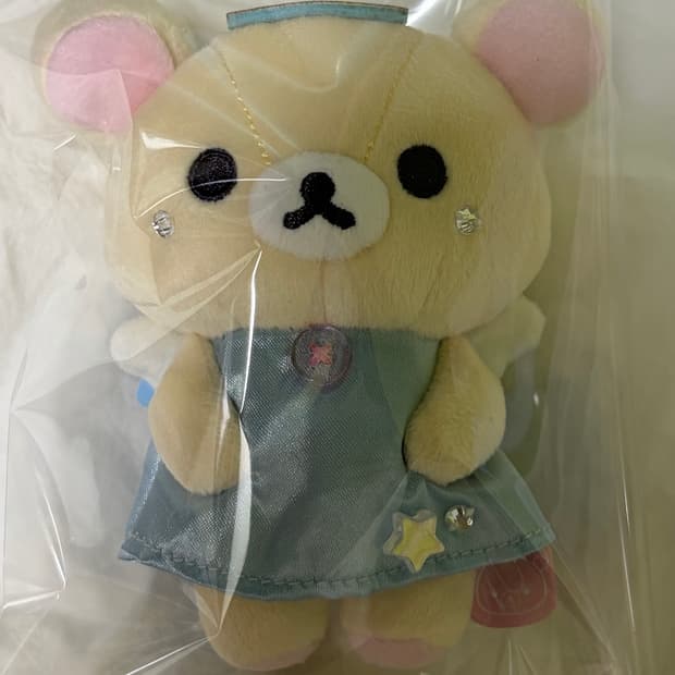 산엑스 코리락쿠마 가득 시리즈 천사 마스코트 키링 인형