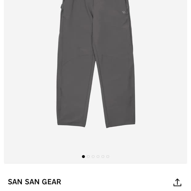 산산기어 사이드 스냅 팬츠 그레이 