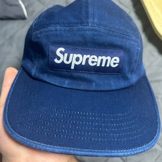슈프림 워시드 치노 트윌 캠프캡 인디고 25ss