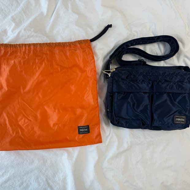 포터 올 뉴 탱커 슬링백 집 아이언 블루