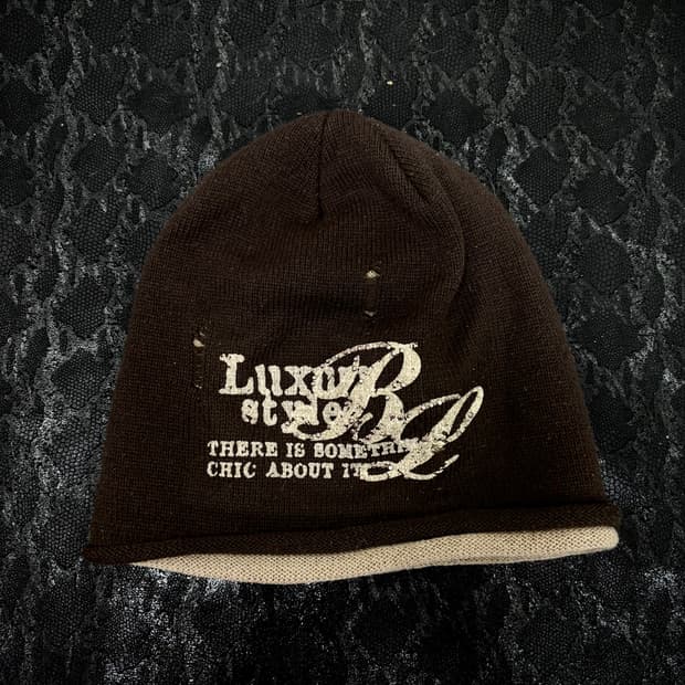 “Vintage” Y2K Print Beanie
