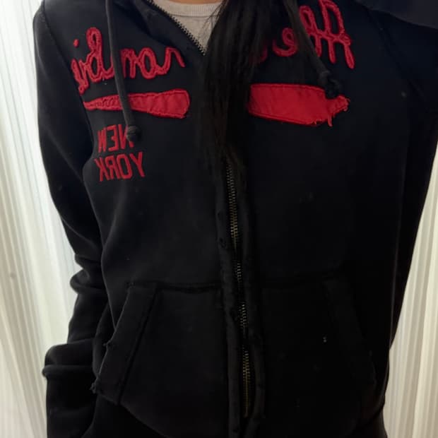 아베크롬비 네이비 후드집업 m