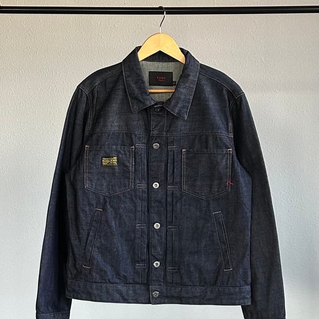 [L]에비수 Evisu 데님 트러커 자켓