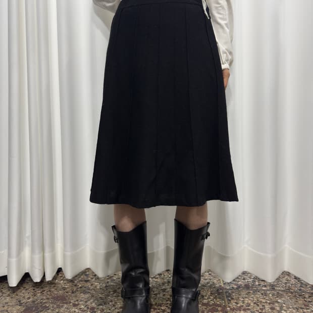 wool midi skirt