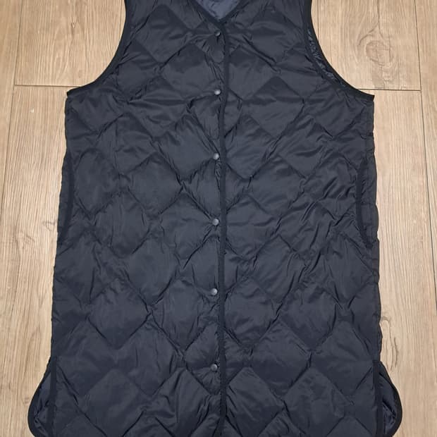 유니클로 롱 패딩조끼 L