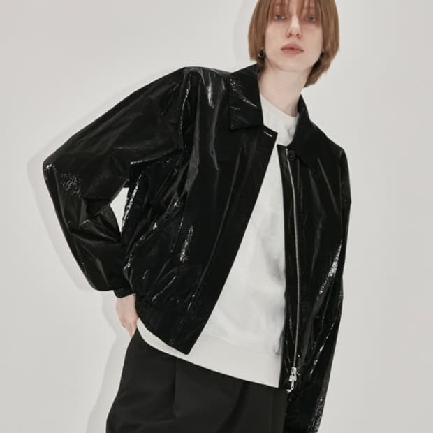 인사일런스 우먼 글로시 타이벡 블루종 블랙 S