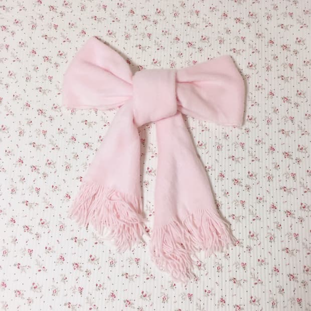 빈티지 딸기우유 머플러