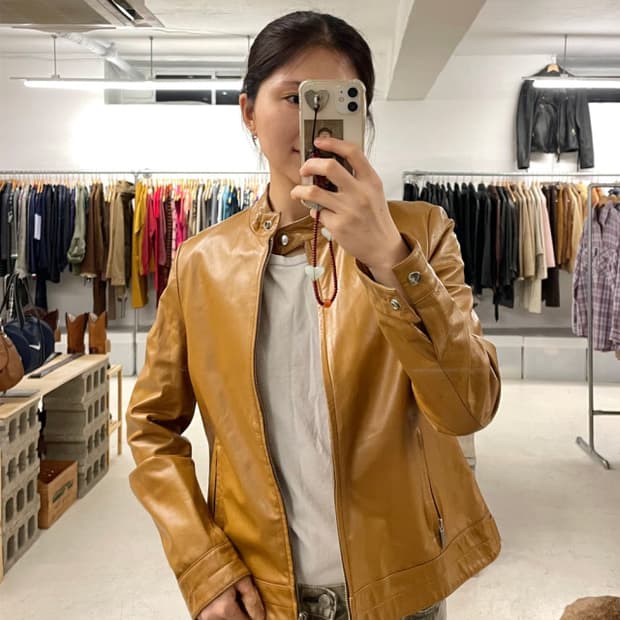 VTG leather rider jacket 소가죽 싱글라이더 자켓