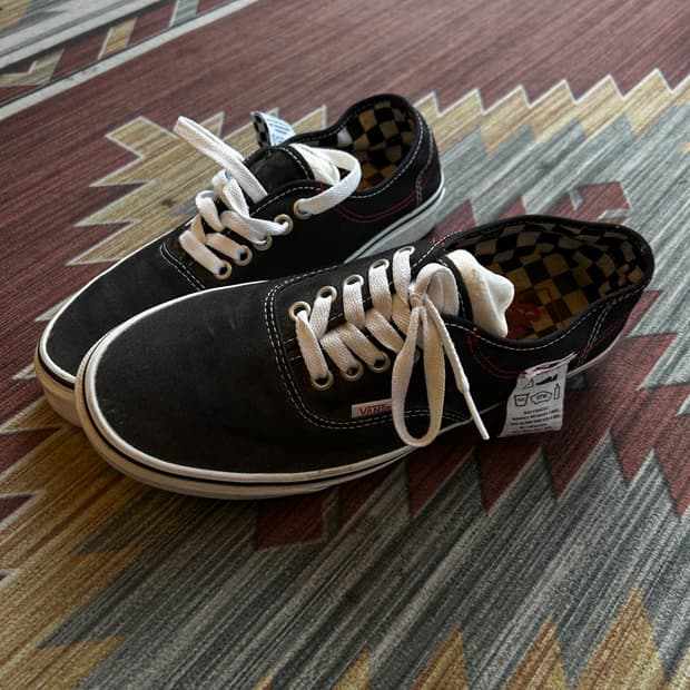 반스 VANS 어센틱 로우 리버스탭 블랙