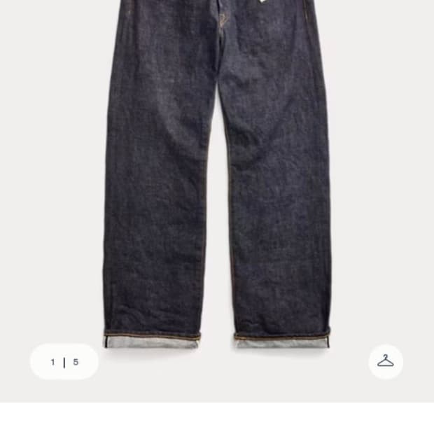 (새상품)rrl 빈티지파이브포켓 셀비지 진 원워시 32-32