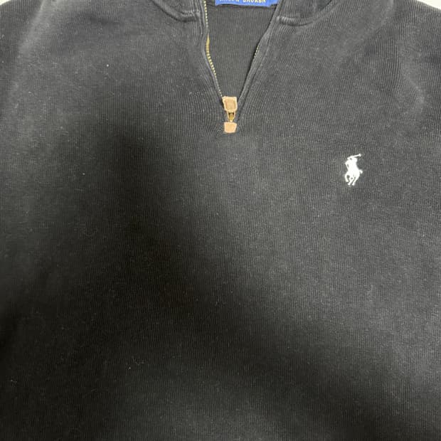 폴로 랄프로렌 블랙 하프집업 L