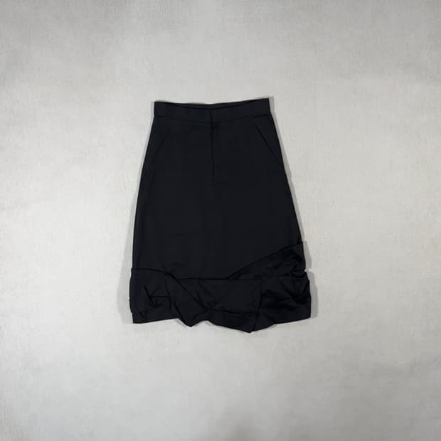 Folded Black Skirt
