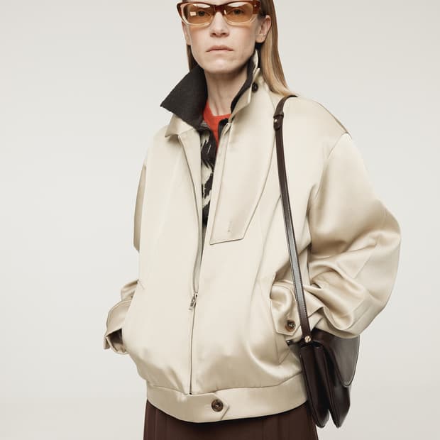 렉토 RECTO 더블 세틴 점퍼 샌드 베이지