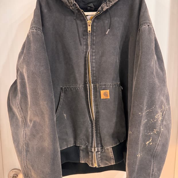 빈티지 칼하트 덕 액티브 자켓 블랙 2XL